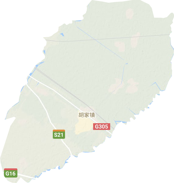 胡家镇地形地图