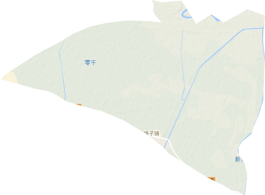 坝墙子镇地形地图