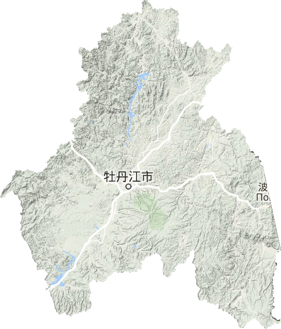 牡丹江市地形地图