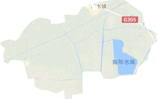 甜水镇地形地图