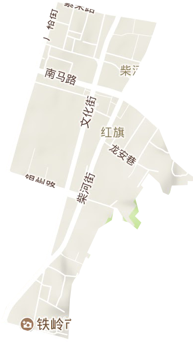 红旗街道地形地图
