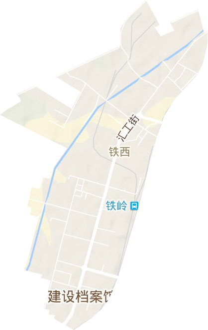 铁西街道地形地图