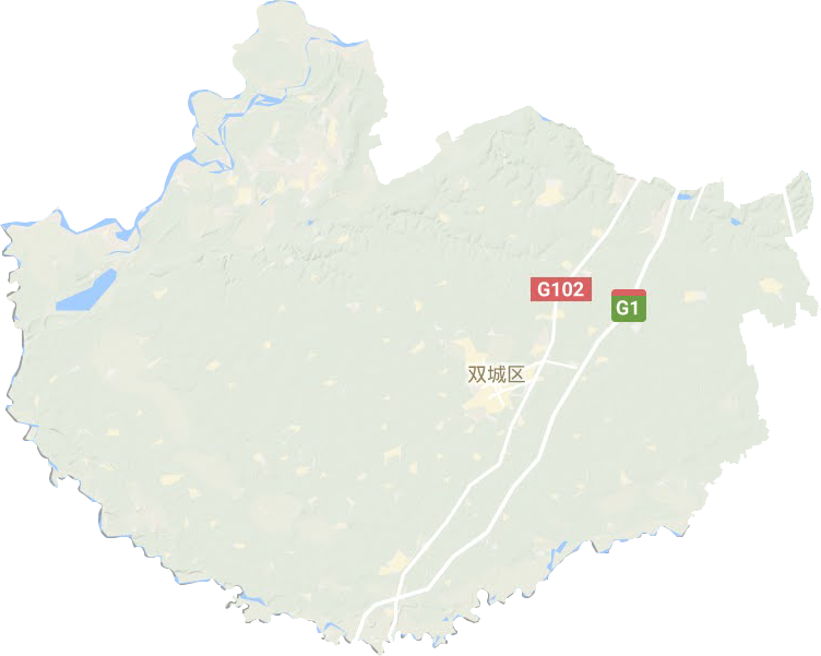 双城区地形地图