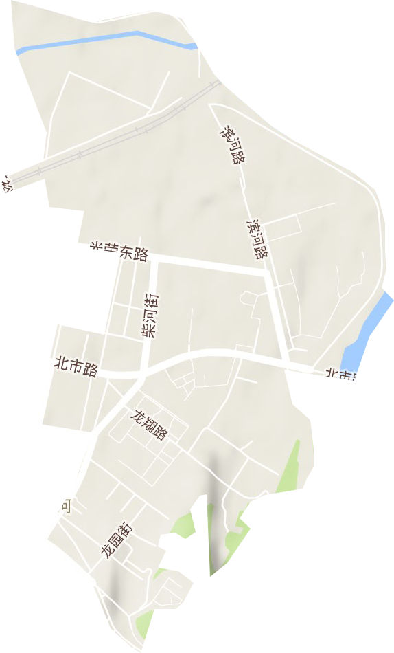 柴河街道地形地图