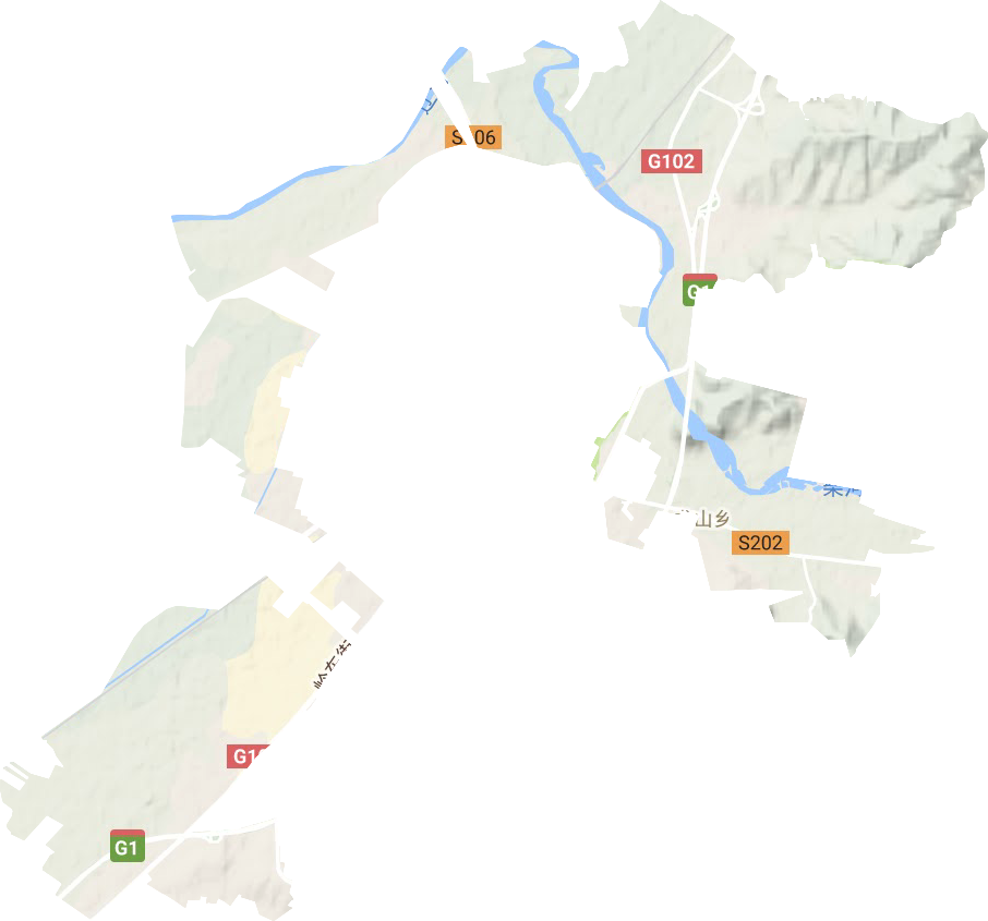 龙山乡地形地图