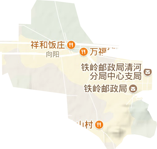 向阳街道地形地图