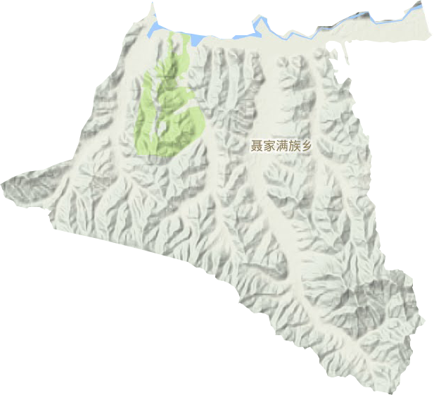 聂家满族乡地形地图