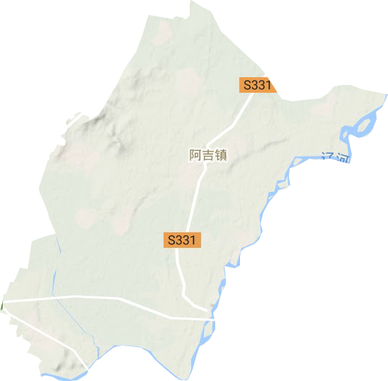 阿吉镇地形地图