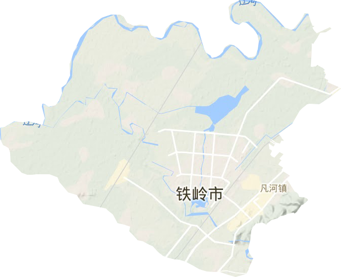 凡河镇地形地图