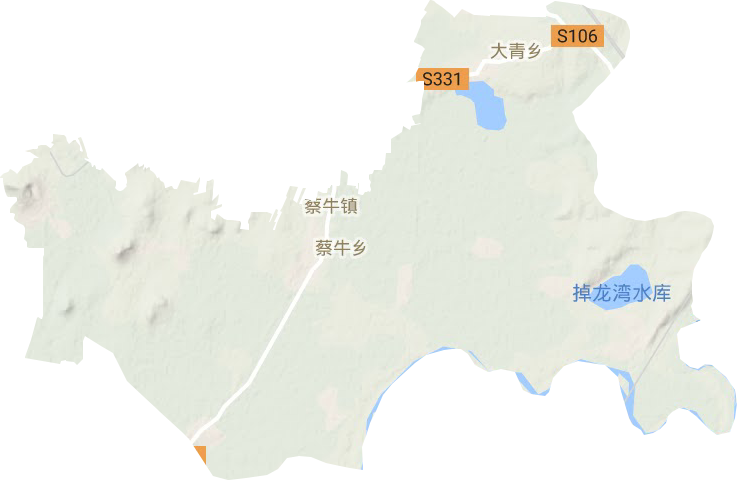 蔡牛镇地形地图