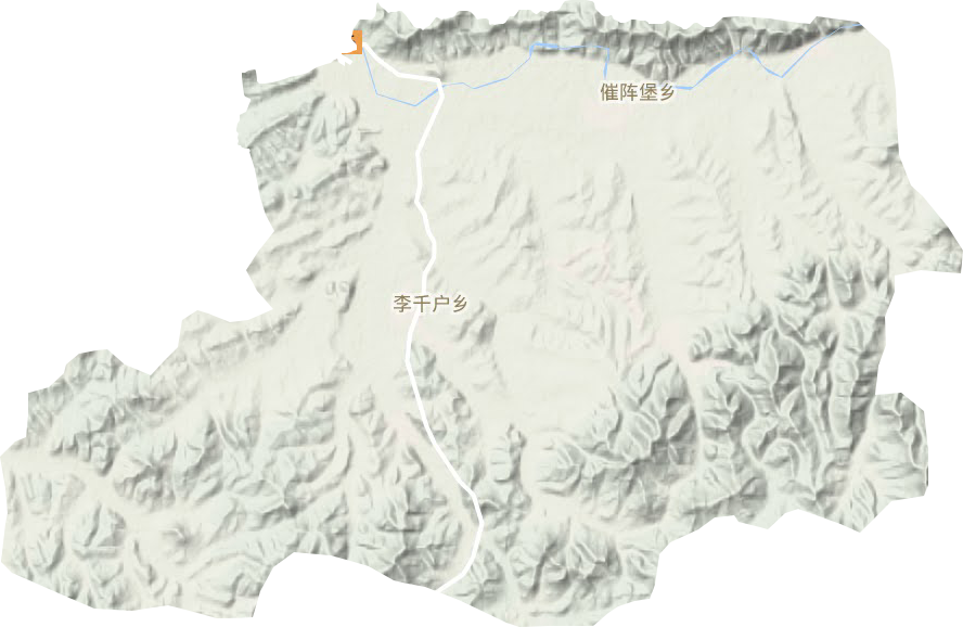 李千户镇地形地图