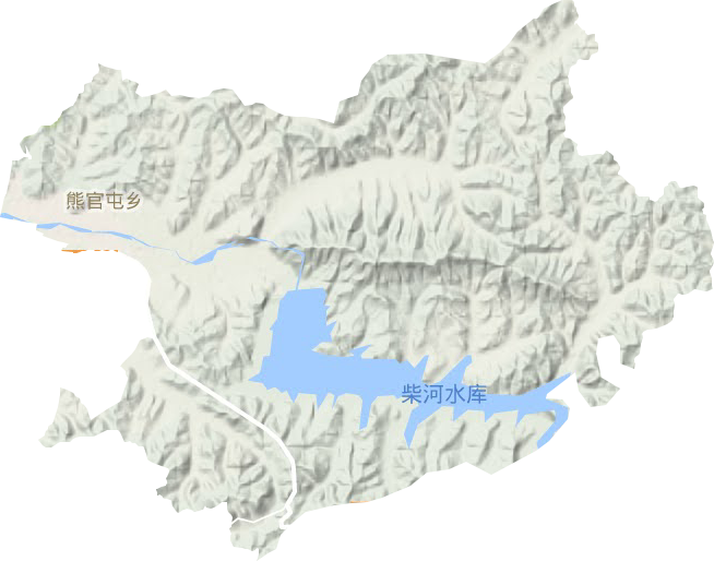 熊官屯镇地形地图