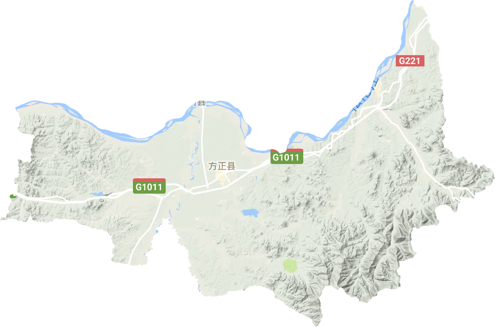 方正县地形地图