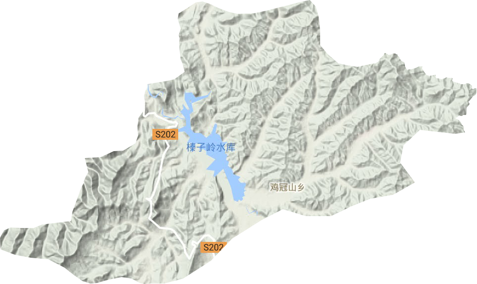 鸡冠山乡地形地图
