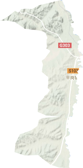 平岗镇地形地图