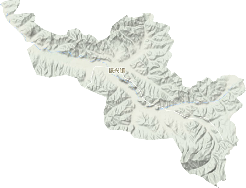 振兴镇地形地图