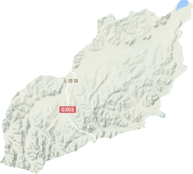 天德镇地形地图