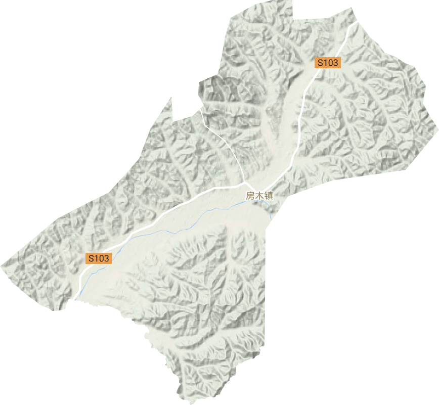 房木镇地形地图