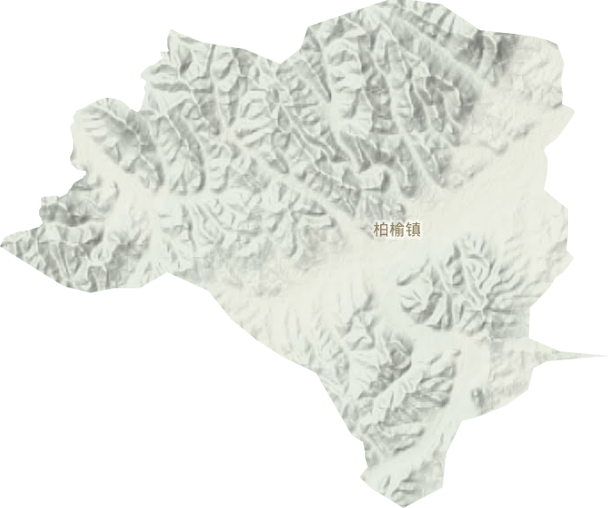 柏榆镇地形地图