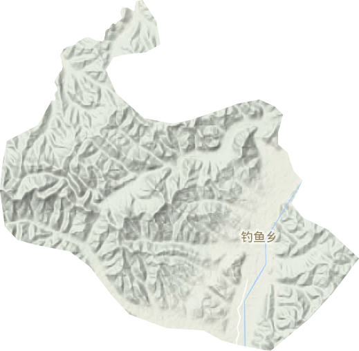 钓鱼镇地形地图