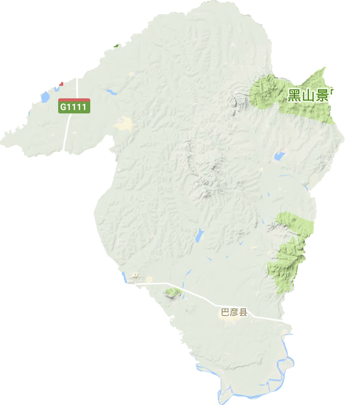 巴彦县地形地图