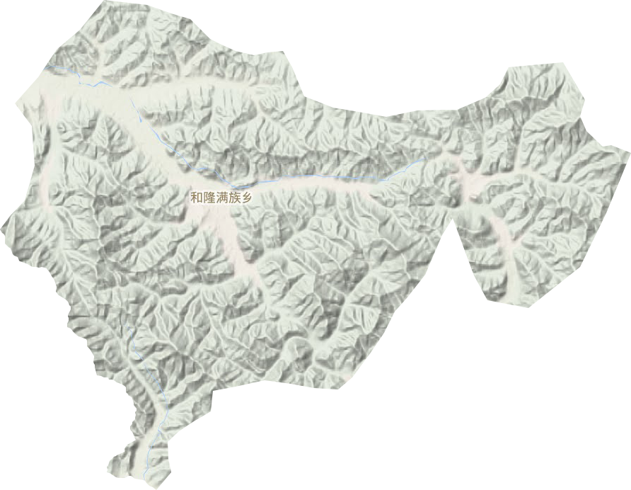 和隆满族乡地形地图