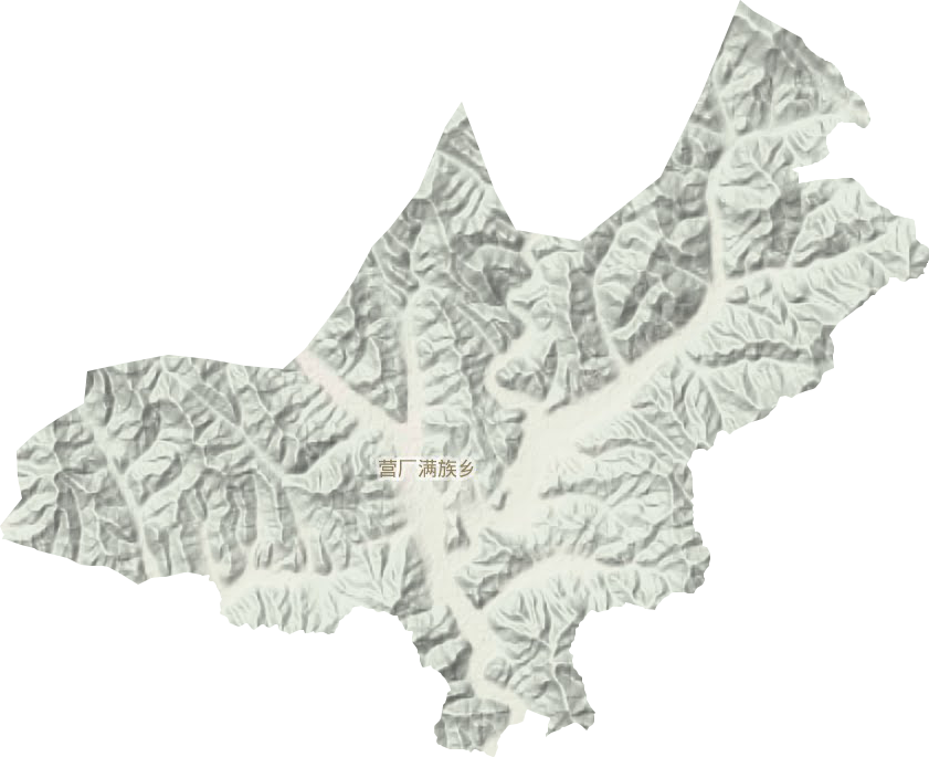 营厂满族乡地形地图
