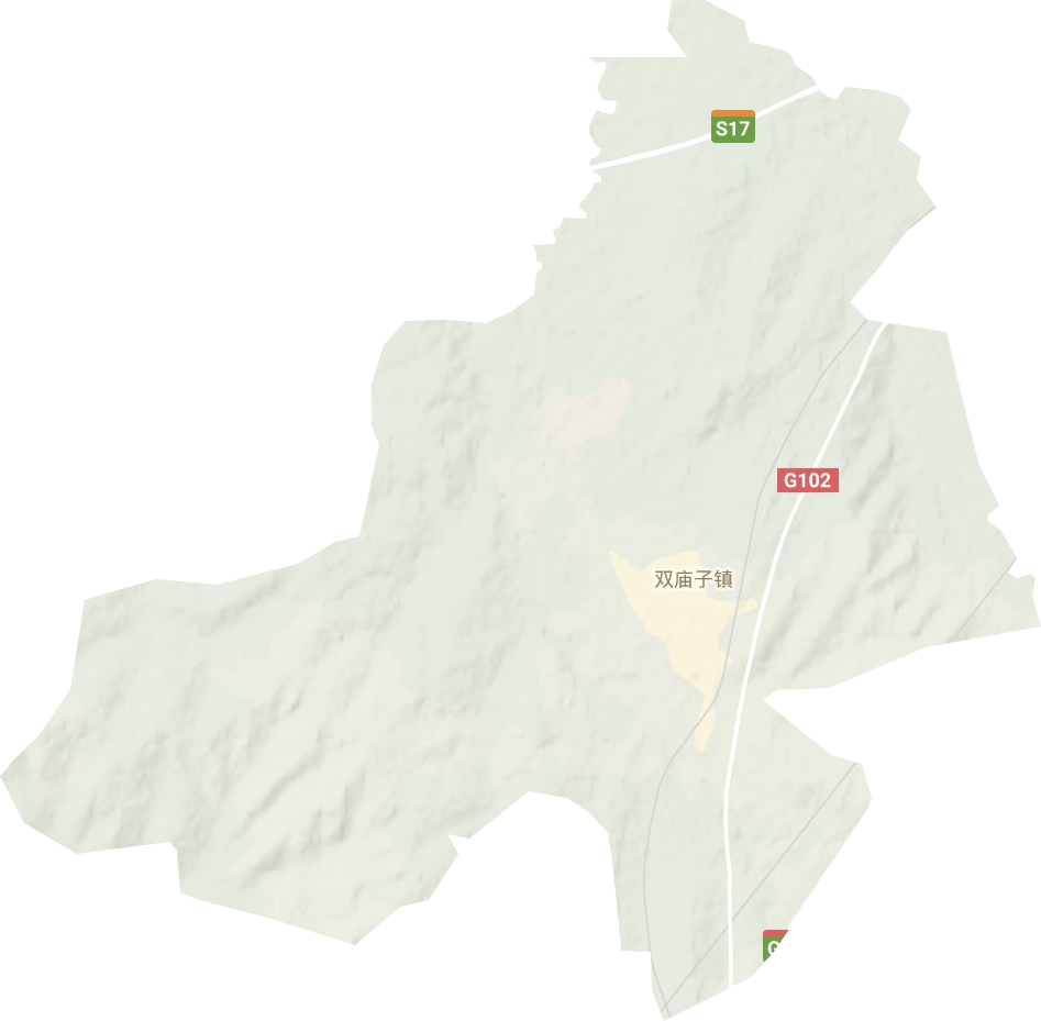 双庙子镇地形地图