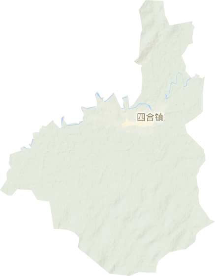 四合镇地形地图