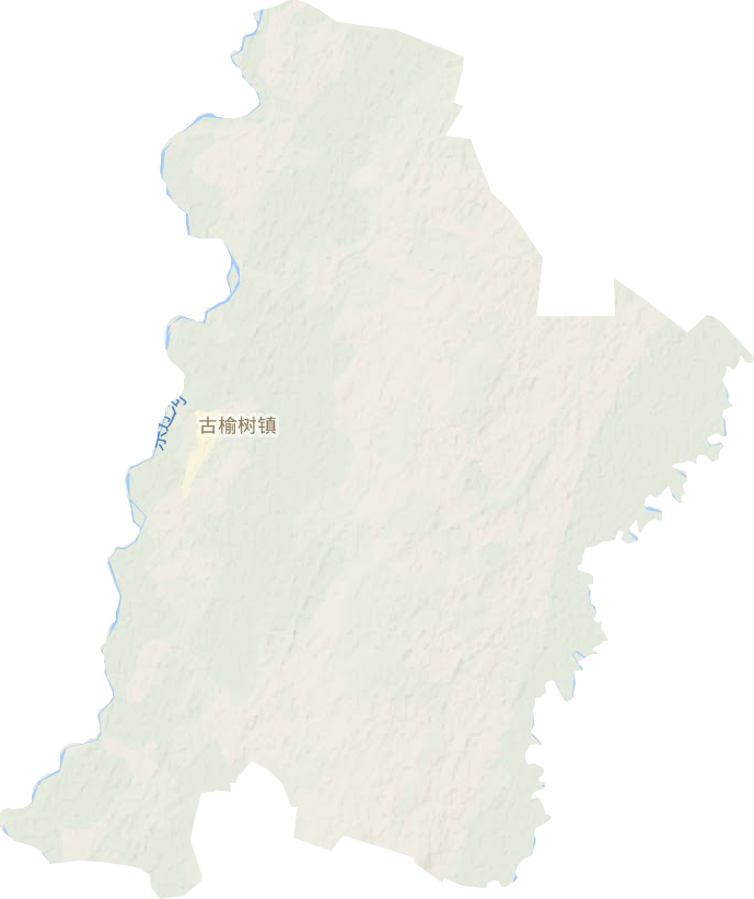 古榆树镇地形地图