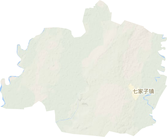 七家子镇地形地图
