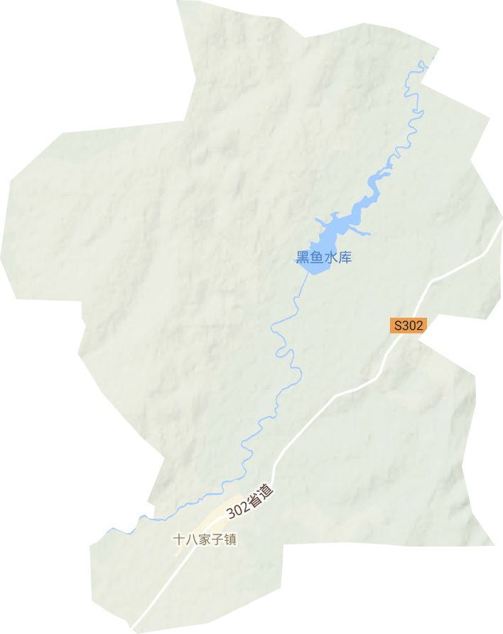 十八家子镇地形地图
