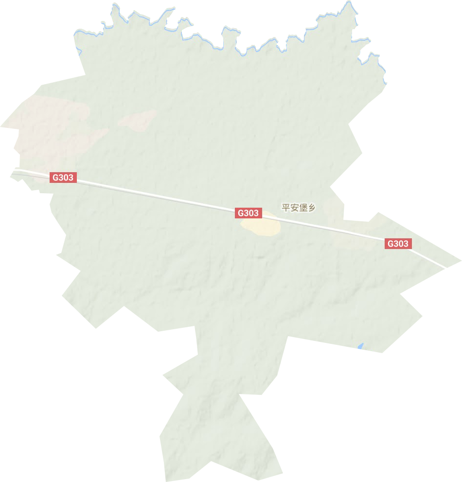 平安堡镇地形地图