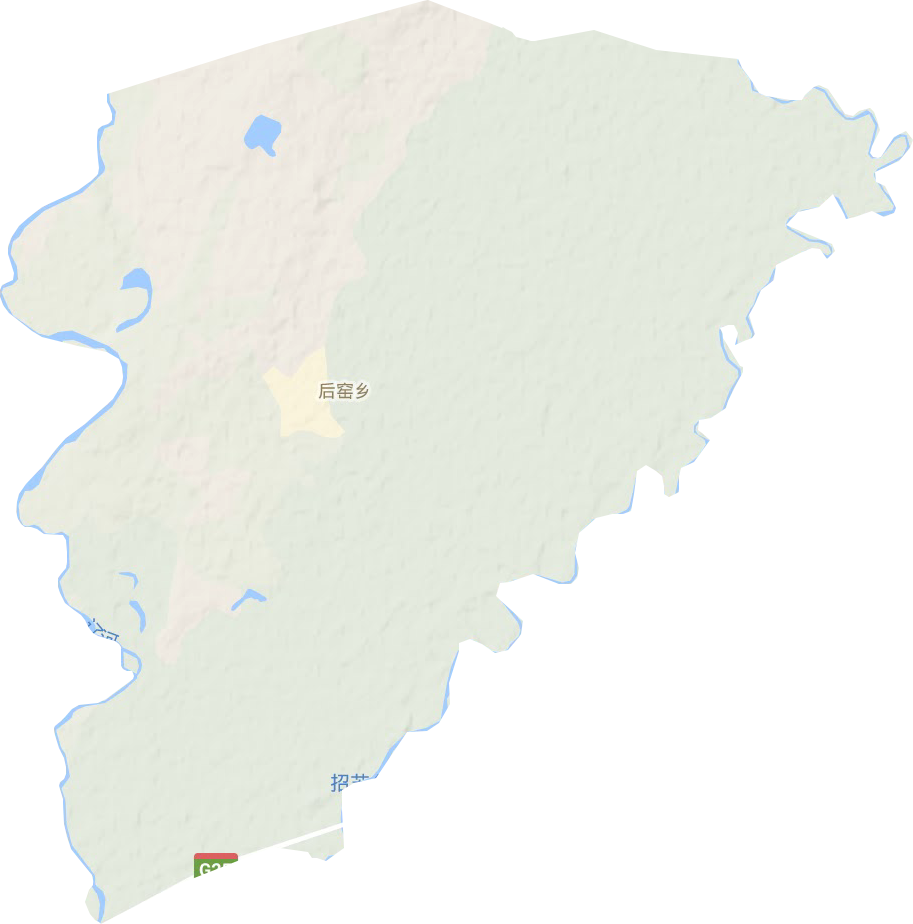 后窑镇地形地图
