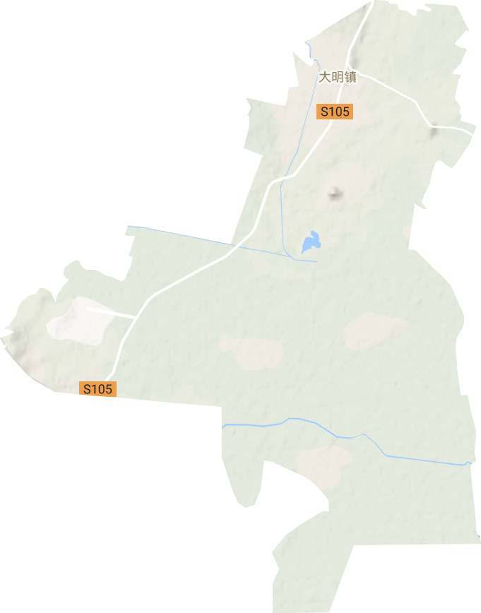 大明镇地形地图