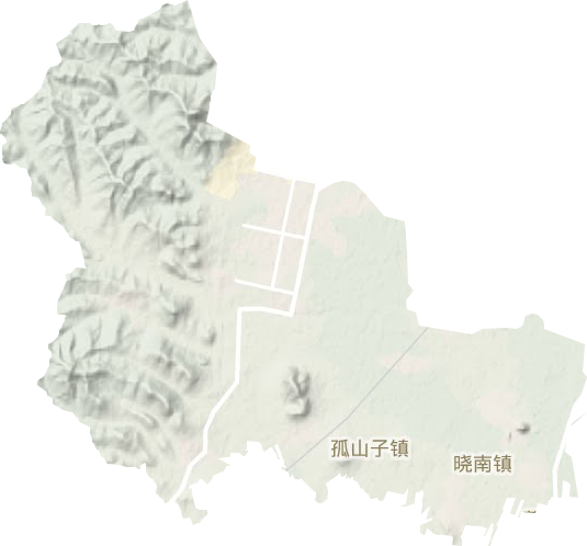 晓南镇地形地图