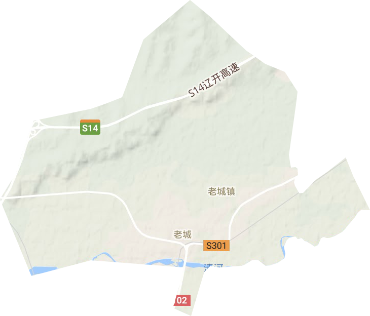老城街道地形地图
