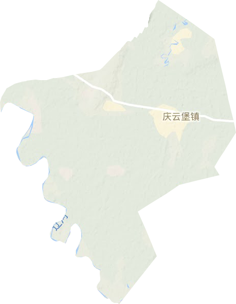 庆云堡镇地形地图