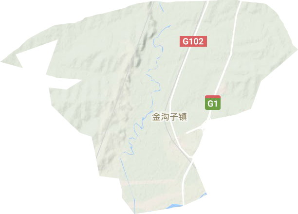 金沟子镇地形地图