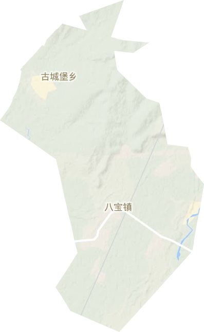 八宝镇地形地图