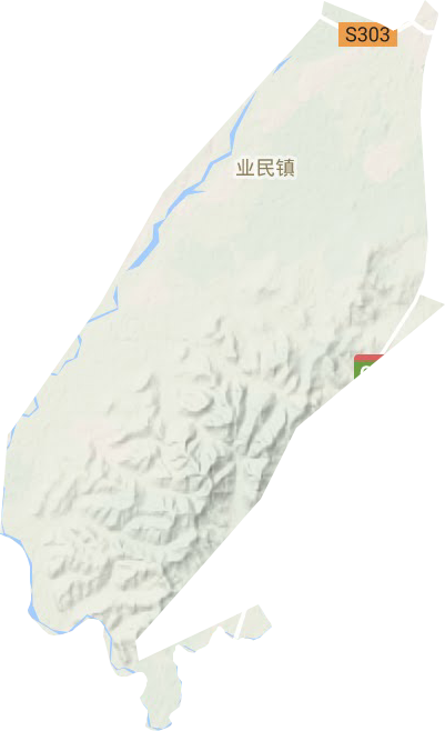 业民镇地形地图