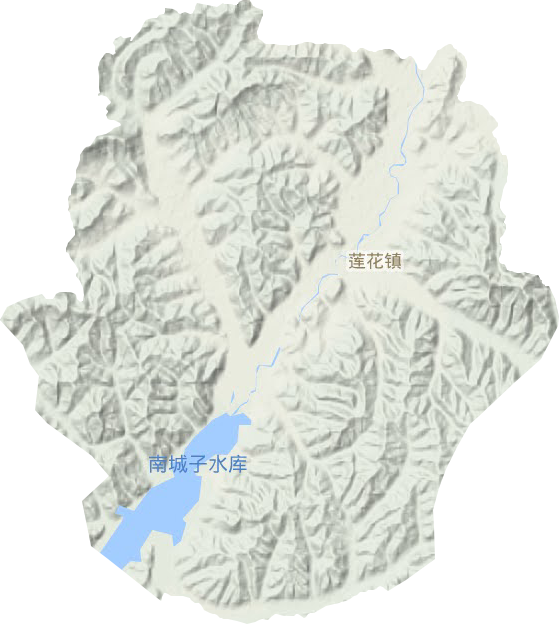 莲花镇地形地图
