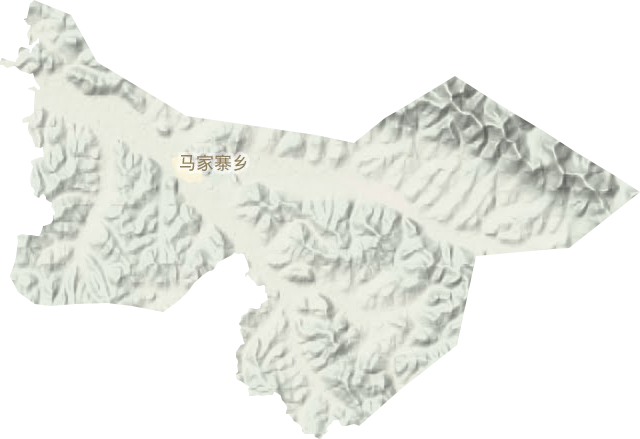 马家寨镇地形地图