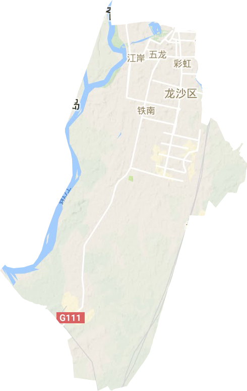 龙沙区地形地图