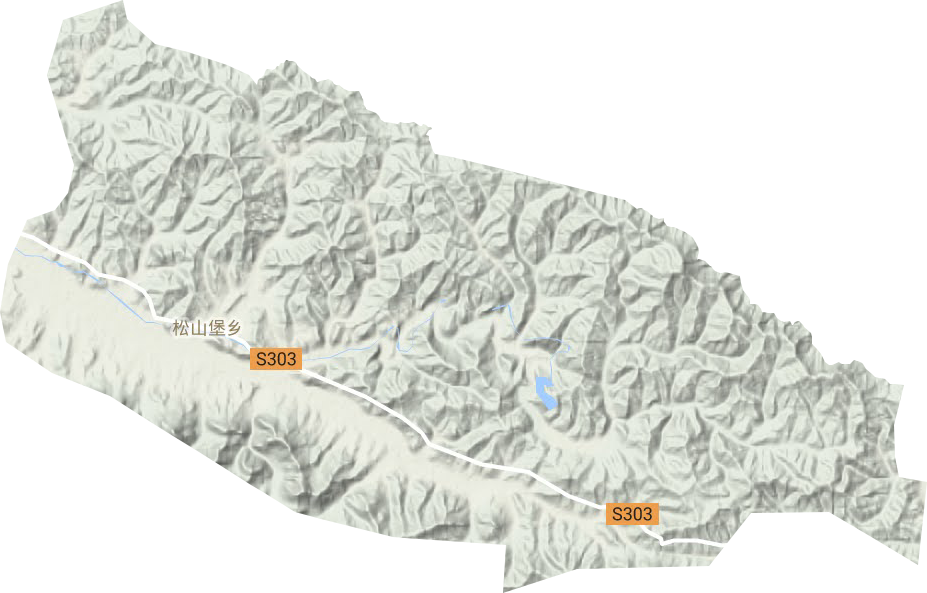 松山镇地形地图