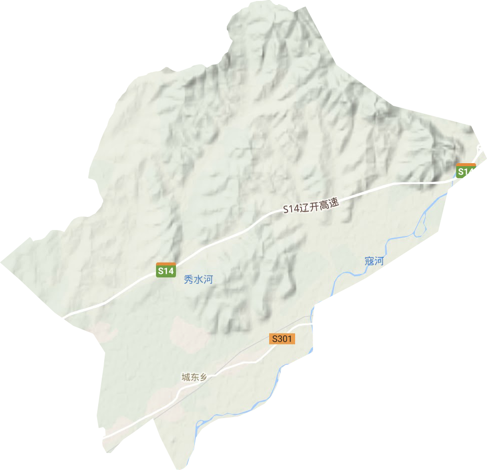 城东镇地形地图