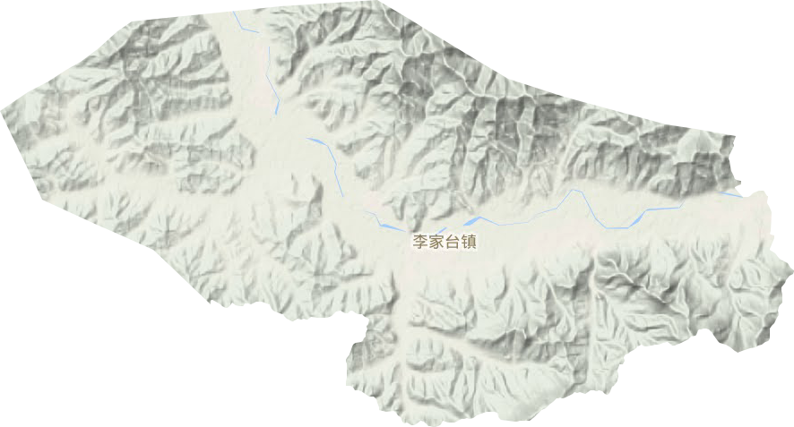 李家台镇地形地图