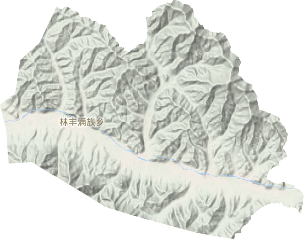 林丰满族乡地形地图