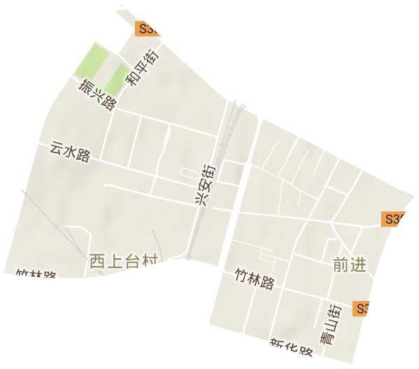前进街道地形地图