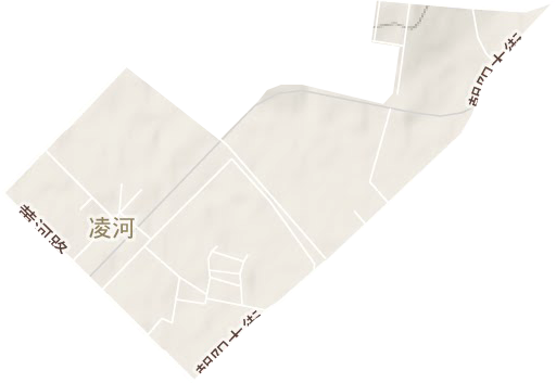 凌河街道地形地图